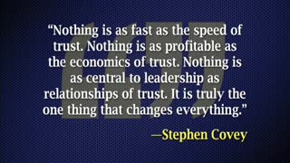 Stephen Covey Speed of Trust