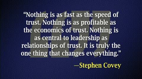 Stephen Covey Speed of Trust