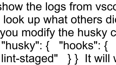 vsCode issue with husky