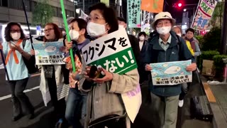 Protesters march against Fukushima water release