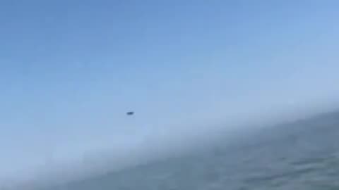 Russian missiles heading towards Ukraine over the sea