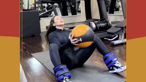 Lower ABS Workout for Women AB Trick Using Balancing Ball & Medicine Ball