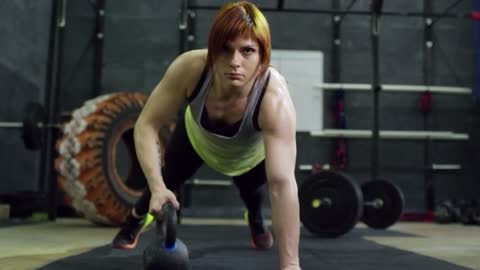 Woman lifting weights