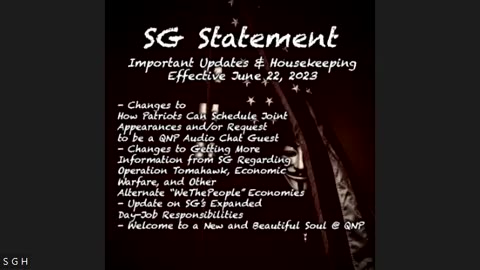 SG Statement: Recent Changes Re: Scheduling/Info Seeking | Effective June 22 at The QNewsPatriot