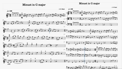 BACH - Minuet in G major - BWV Anh 114 - FREE VIOLIN