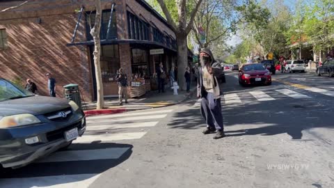 Kids Throw Eggs At The People's Convoy In Oakland, CA