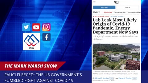 Mark Warsh Show: WSJ reports Lab Leaks, Fetterman's Health, Sinaloa Cartel & SNL Controversy EP11