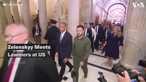 Zelenskyy Meets Lawmakers at US Capitol | VOA News