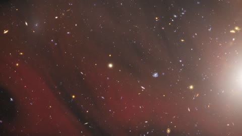 Concept video of space full of stars and galaxies