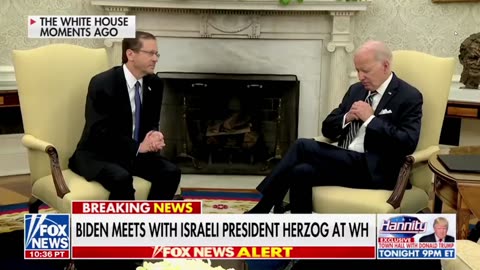 BUT TRUMP!!! Biden Mumbling Like Dementia Patient While Meeting Israeli President