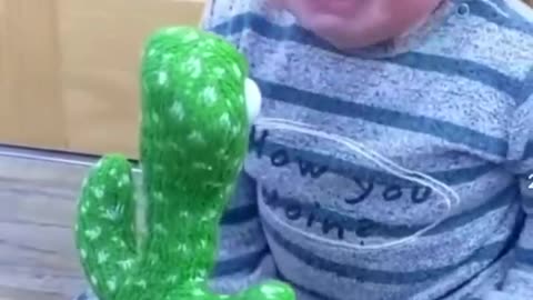 4 March 2023 |Cute Babies Playing with Dancing Cactus (Hilarious)Cute Baby Funny Videos