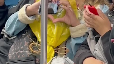 Baby's prank on train 😂