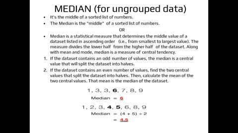 What is Statistics? measures of central tendency (mean, median, mode)