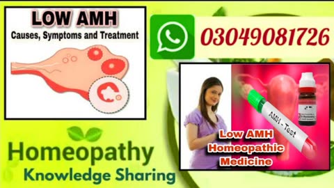 Low AMH | How to Improve Egg Quality in Women | Homeopathic Medicine for Low AMH