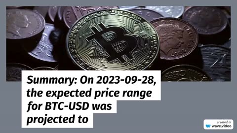 Bitcoin BTC Expected Price Range for 9-28-23