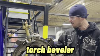 How to bevel a 12 inch piece of pipe #tipoftheday #tipoftheday #welding #weldingtips #trades