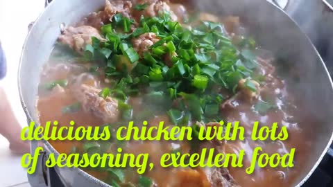 delicious chicken with lots of seasoning, excellent food