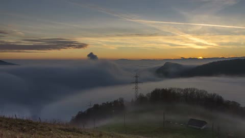 Time Delay Photography Series Grassland Wind and Cloud