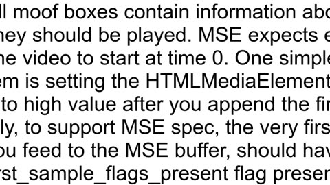 FMP4 moof box sequence number ordering