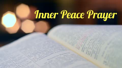 Inner peace prayer
