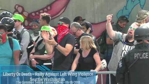 Leftists Show Their Hate At Seattle Rally Against Left Wing Violence