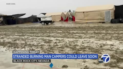 Thousands of Burning Man campers may be able to leave Black Rock City soon as land dries
