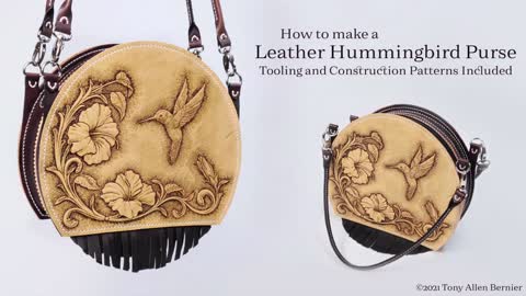 How To Make A Leather Purse, Leather Pattern and Tooling Pattern.