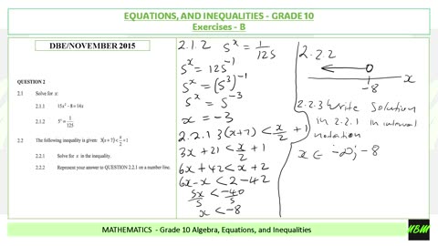 Solve Equations and Inequalities Part 1