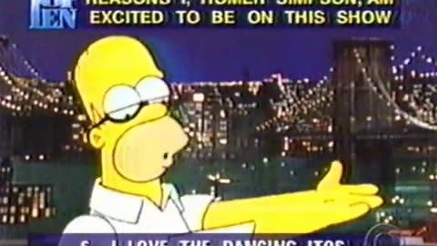 Homer Simpson - Top Ten Reasons I Am Excited To Be On This Show (Late Show)