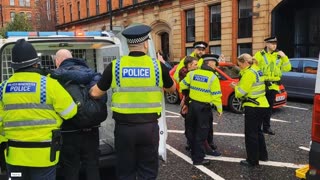 Peaceful protest attacked & brutalised by the police-Manchester City Centre 18-11-23