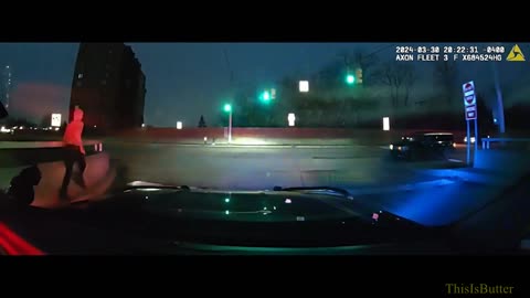 Dash and body cam shows man being arrested following high-speed chase in stolen Jeep