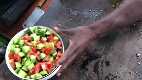 Salmon is my son’s favorite meal and he enjoys his veggies too