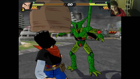 Krillin VS Imperfect Cell On Very Strong Difficulty In A Dragon Ball Z Budokai Tenkaichi 3 Battle
