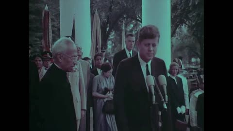 June 3, 1963 - JFK Greets Indian President Sarvepalli Radhakrishnan