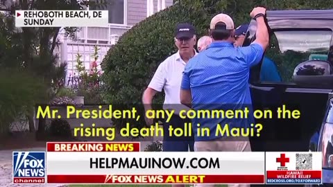 DESPICABLE: Biden Offers "No Comment" When Asked About The DEADLY Maui Wildfires