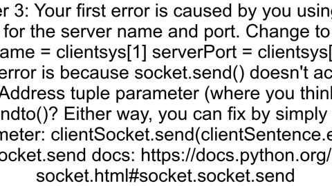 How do you connect the TCP client to the server and send to the server side Getting errors and cann