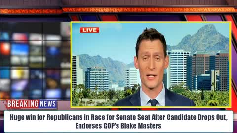 HUGE Win for GOP in Race for Senate Seat After Candidate Drops Out, Endorses GOP's Blake Masters