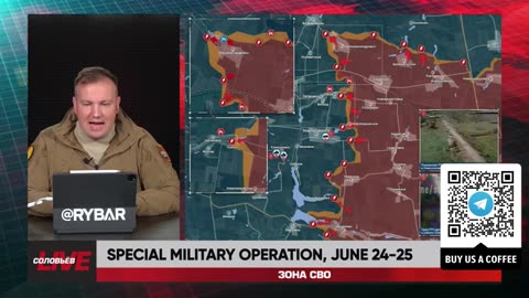 ►🇷🇺🇺🇦🚨❗️⚡ Rybar Review of the Special Miilitary Operation on June 24-25 2024