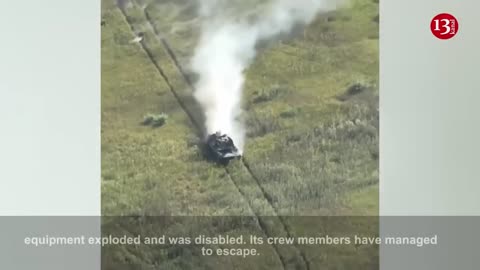Russian soldiers survive by leaving the military equipment that exploded on a mine