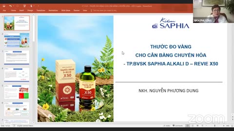 Kiềm Saphia THƯỚC ĐO VÀNG CHO CÂN BẰNG CHUYỂN HOÁ - NKH PHƯƠNG DUNG