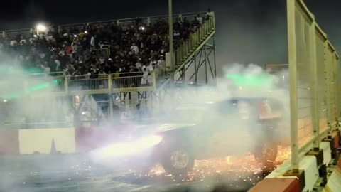 Crazy burnout show