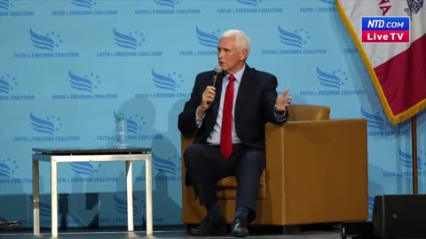 Former Vice President Mike Pence Interview at the 2023 Iowa Faith & Freedom Coalition Town Hall