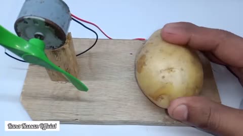 make a potato energy running dc moter | moter running