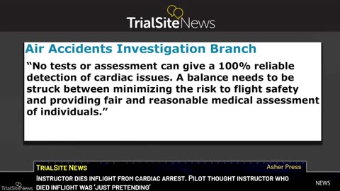 A flying instructor died inflight while flying with a qualified pilot.