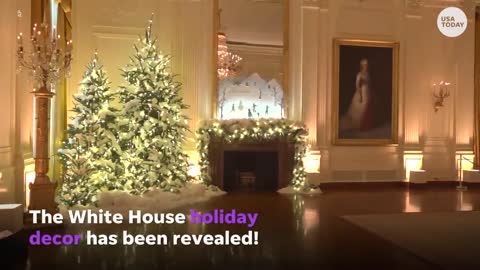 White House decorated with 'We The People' themed holiday decor
