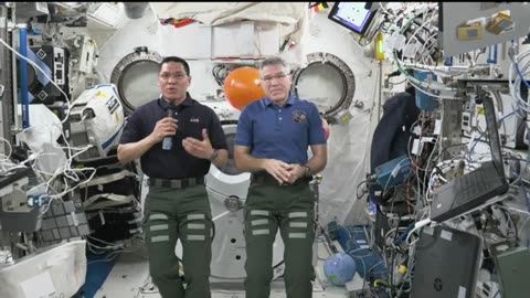 Expedition 69 space station Crew Answer Galveston, Texas, student Question