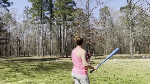 Mom Gets Hit During Family Ball Game