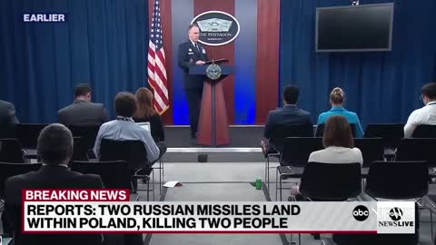 Pentagon reacts to unconfirmed reports of rockets landing in Poland