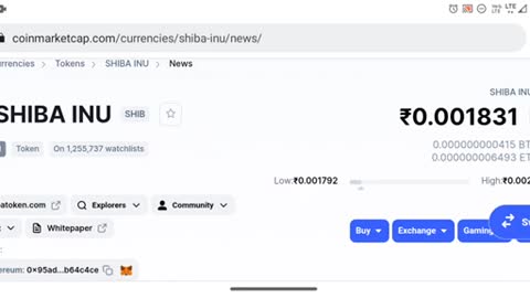 Shiba inu crash ओर भी गिर सकता है shiba burn Robinhood crypto bill India Bitcoin news wink