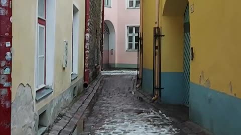 Rahukohtu Street | The Narrowest Tallinn Street | Old Town | Estonia | UNESCO World Heritage